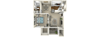 A series of images showing different views of a modern, minimalist apartment.