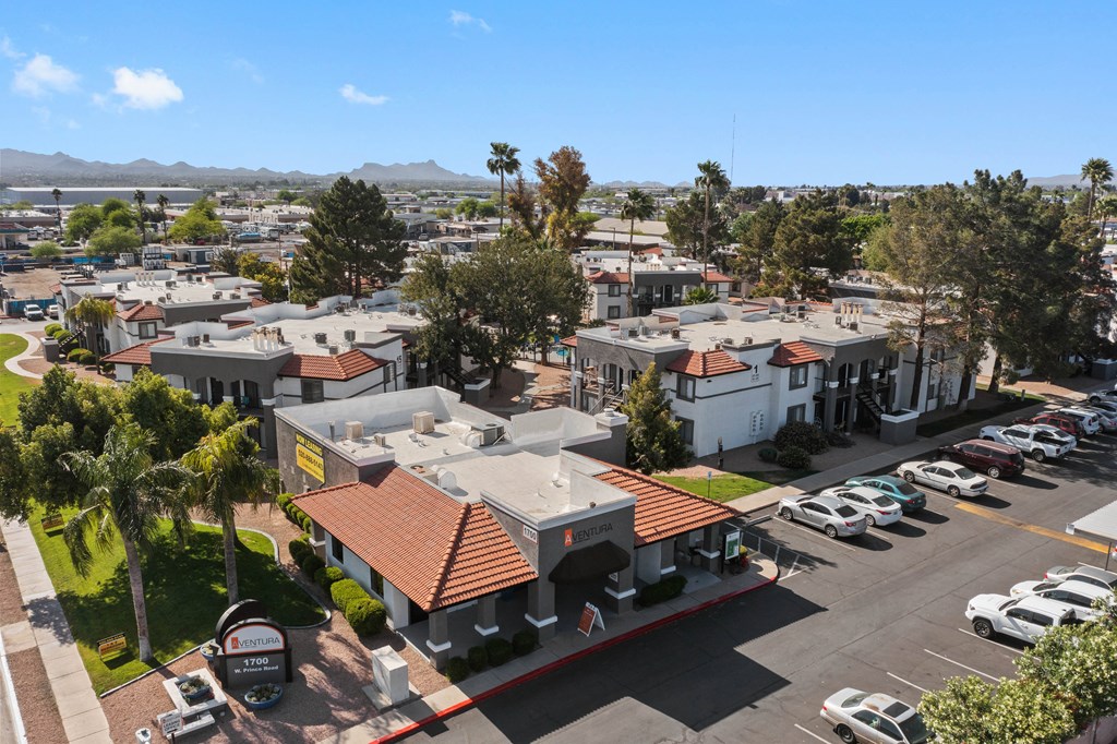 arial view of the building