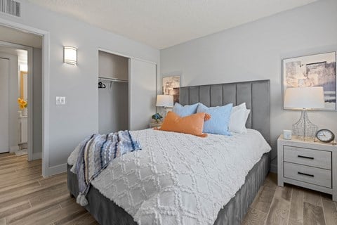 our apartments offer a bedroom with a king sized bed