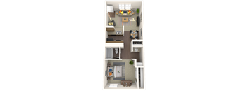 Arcadia Large studio 555 SF