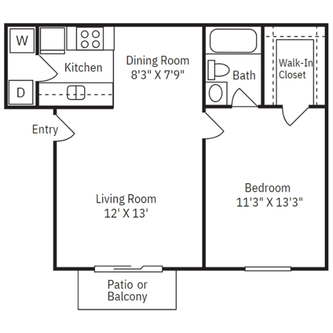 a floor plan of a house with a bedroom and a living room