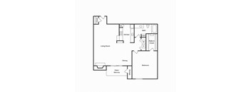 A2 floorplan, Broadway Apartments, Garland, TX