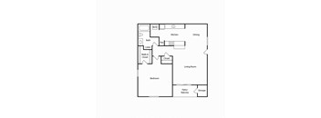A1 floorplan, Broadway Apartments, Garland, TX