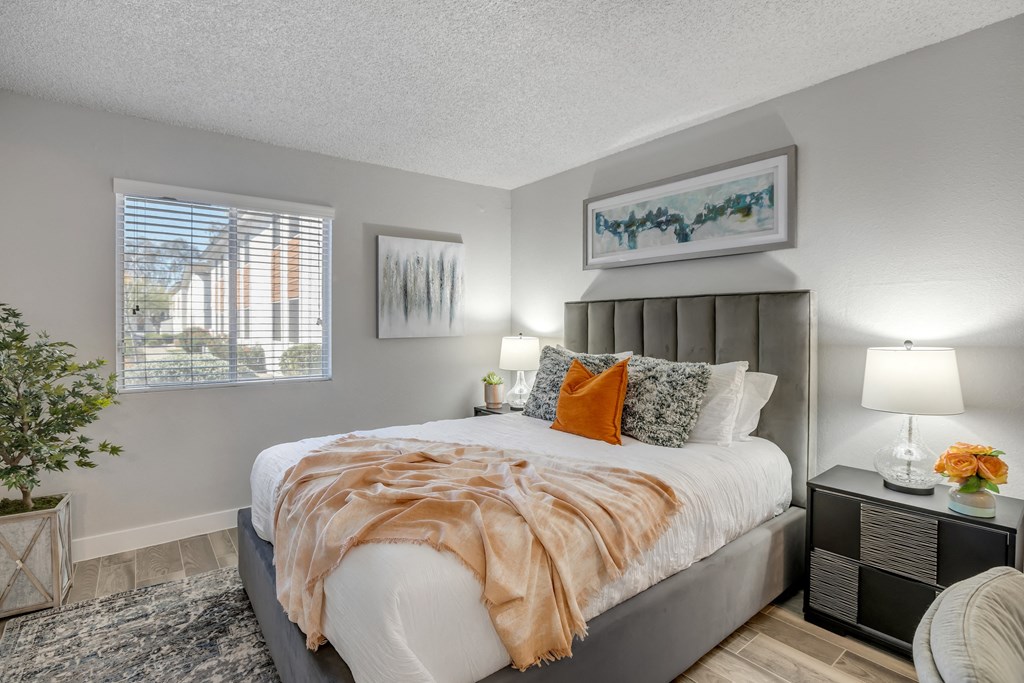 spacious bedrooms with walk-in closets