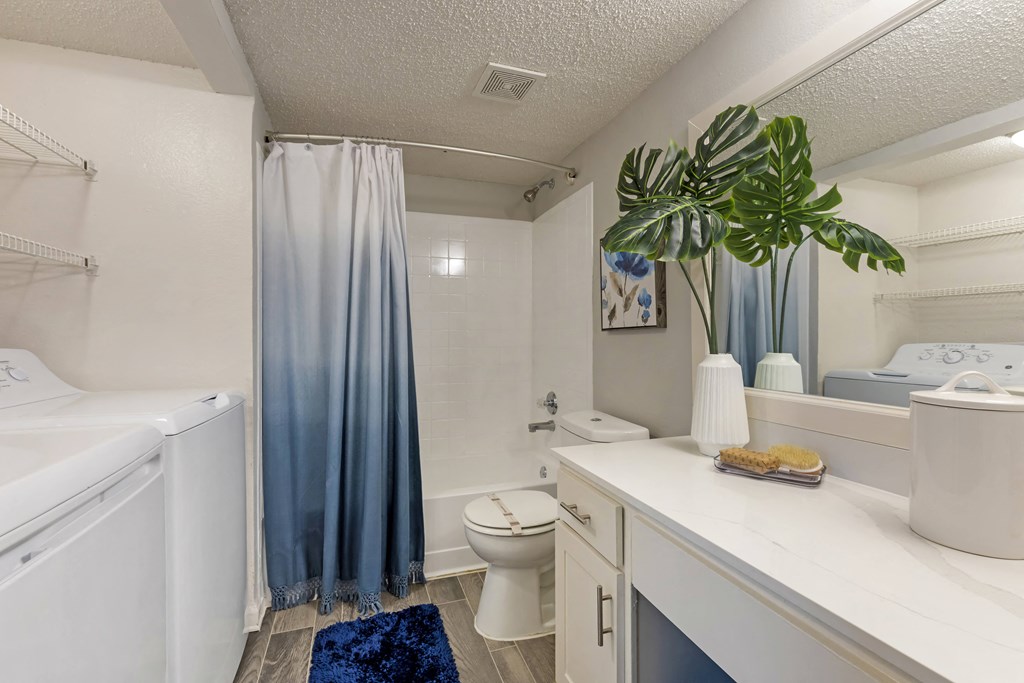 Bathroom and Washer and Dryer