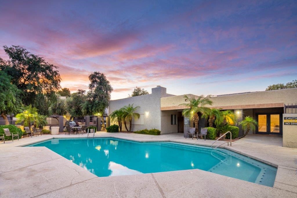 Newport Pool at Twilight, Newport, Avondale, AZ
