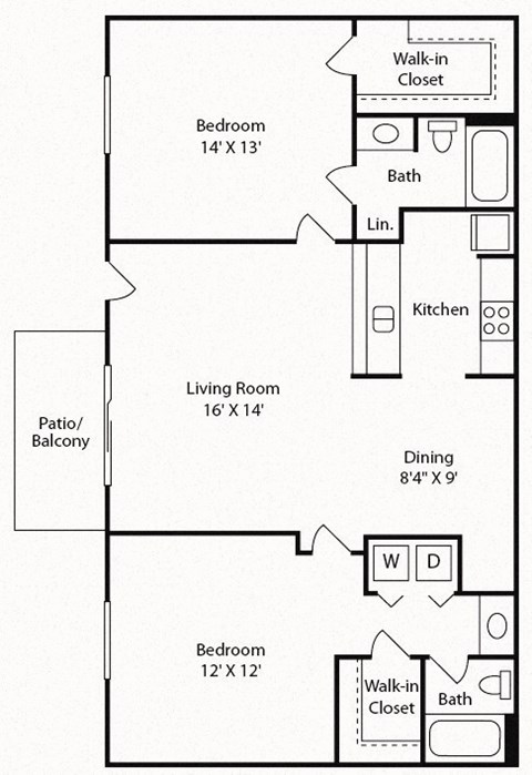 two bedroom two bathroom