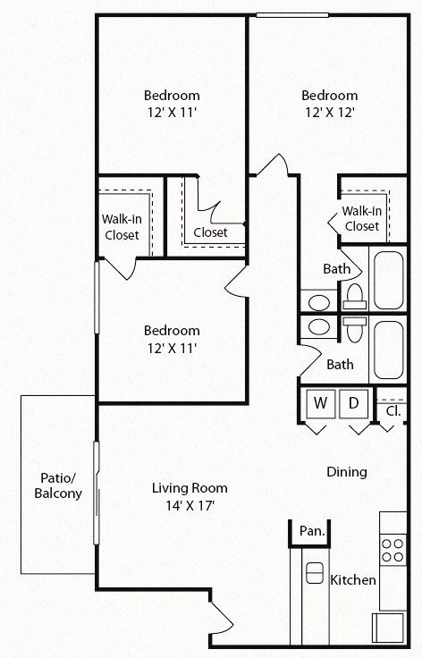 three bedroom two bathroom