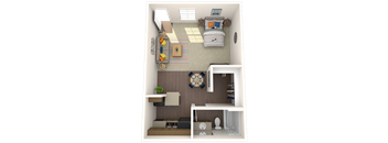 The Beverly Studio 413 SF