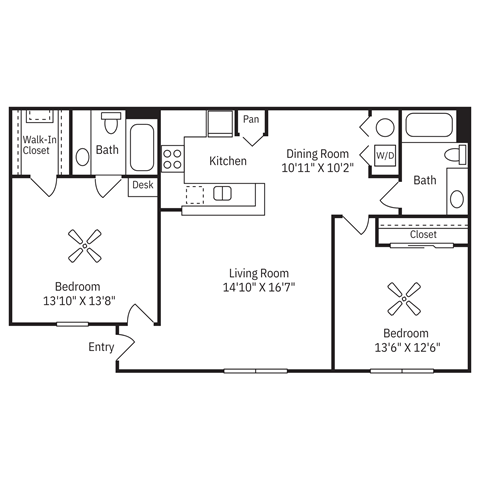 a floor plan of a house with a bedroom and a living room