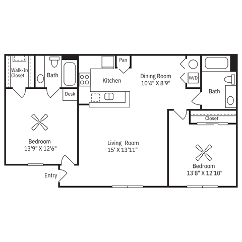 a floor plan of a house with a bedroom and a living room