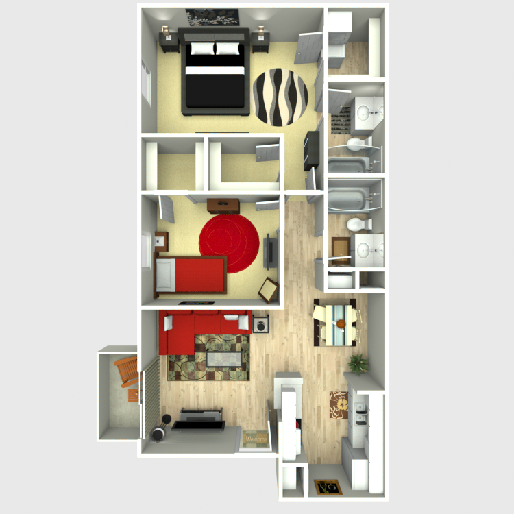 2 Bedroom 2 Bath 2 Bedroom 2 Bath