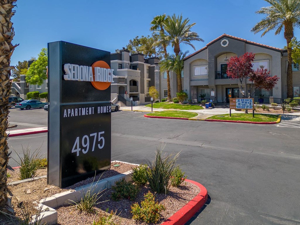 a building with a sign in front of it