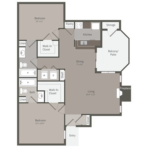 a floor plan of a living room and a bedroom