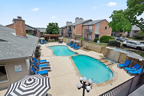our apartments showcase a swimming pool