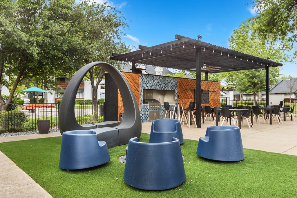 Outdoor kitchen seating