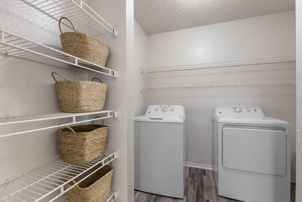 our apartments have a laundry room with a washer and dryer