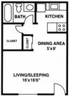 A1 floorplan, Villetta, Mesa, AZ