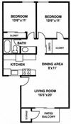 B1 floorplan, Villetta, Mesa, AZ