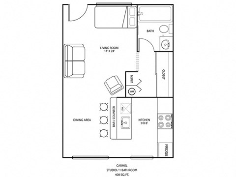 studio floorplan
