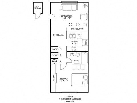 one bedroom floorplan
