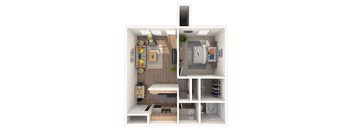 a floor plan of a small apartment