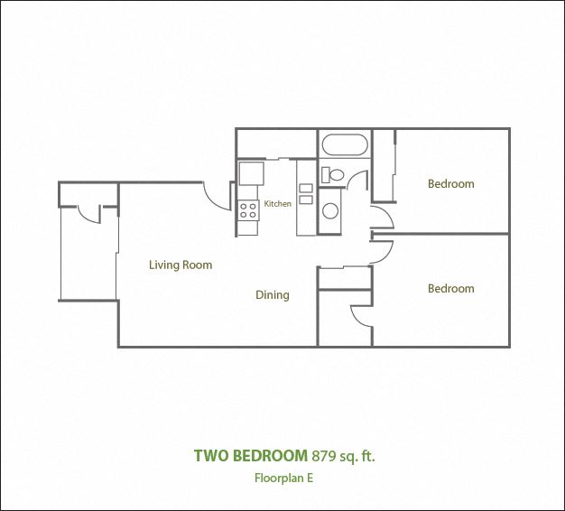 Two Bedroom One Bathroom
