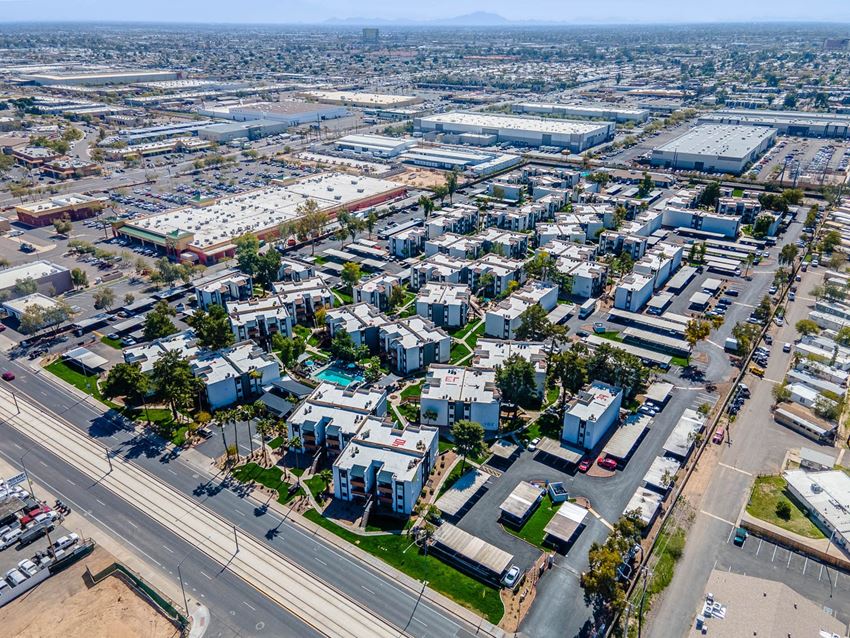 an aerial view of a city - Photo Gallery