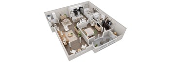 Langley Pointe Apartments | A1 | One Bedroom One Bathroom