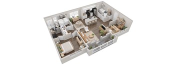 Langley Pointe Apartments I A3 I One Bedroom One Bathroom