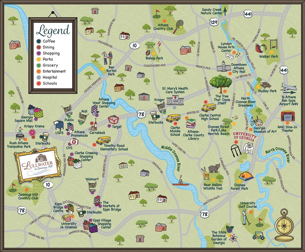 Lullwater at Jennings Mill | Neighborhood Map