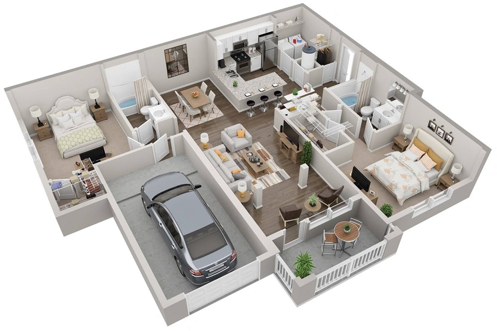 Lullwater at Jennings Mill | B2 | Two Bedroom Two Bathroom w/ Garage