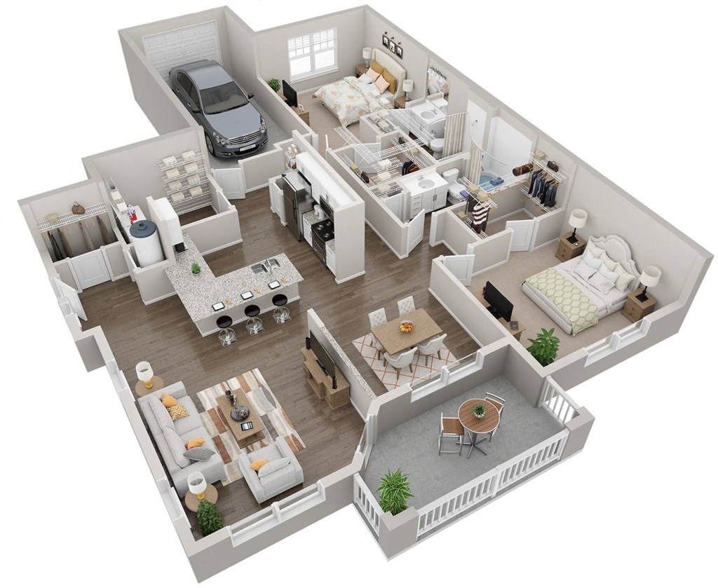 Lullwater at Jennings Mill | B3 | Two Bedroom Two Bathroom w/ Garage