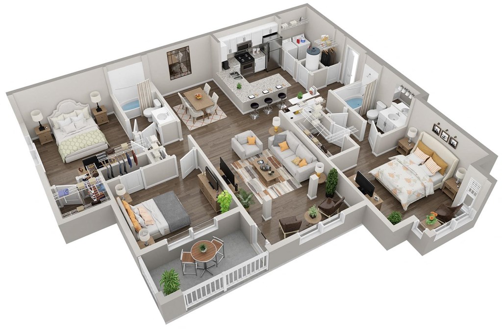 Lullwater at Jennings Mill | C1 | Three Bedroom Two Bathroom