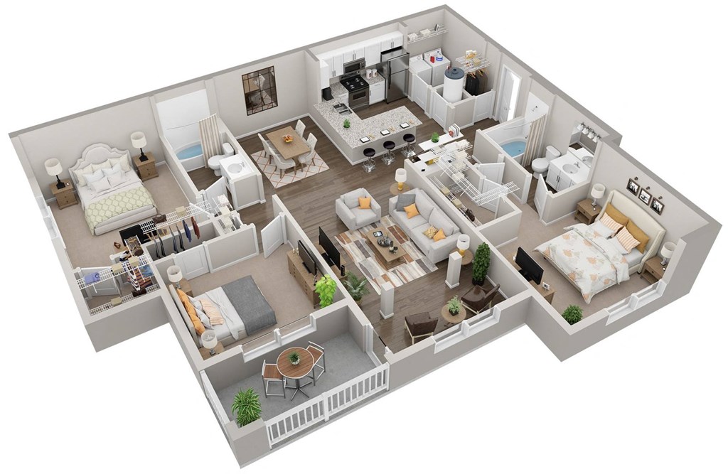 Lullwater at Jennings Mill | C1.G | Thee Bedroom Two Bathroom