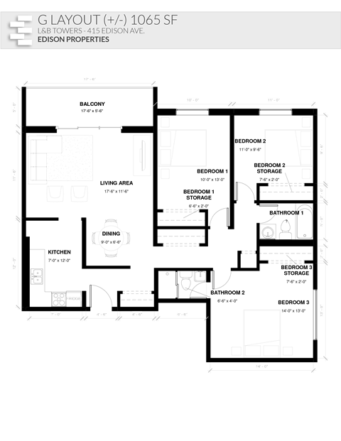 415 Edison Avenue Studio-3 Beds Apartment for Rent - Photo Gallery 20