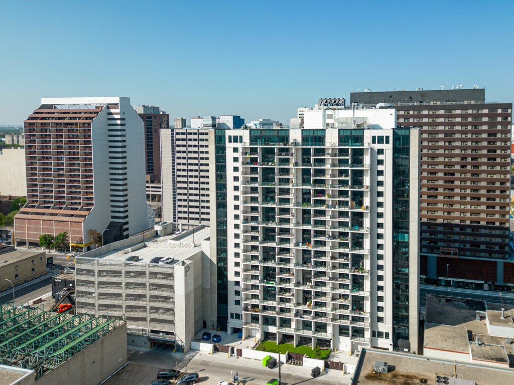 an aerial view of birmingham city centre