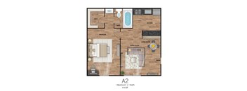A 2 bedroom apartment with 1 bathroom is for sale.
