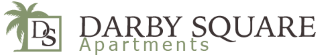 The image is a logo for Darby Square Apartments.
