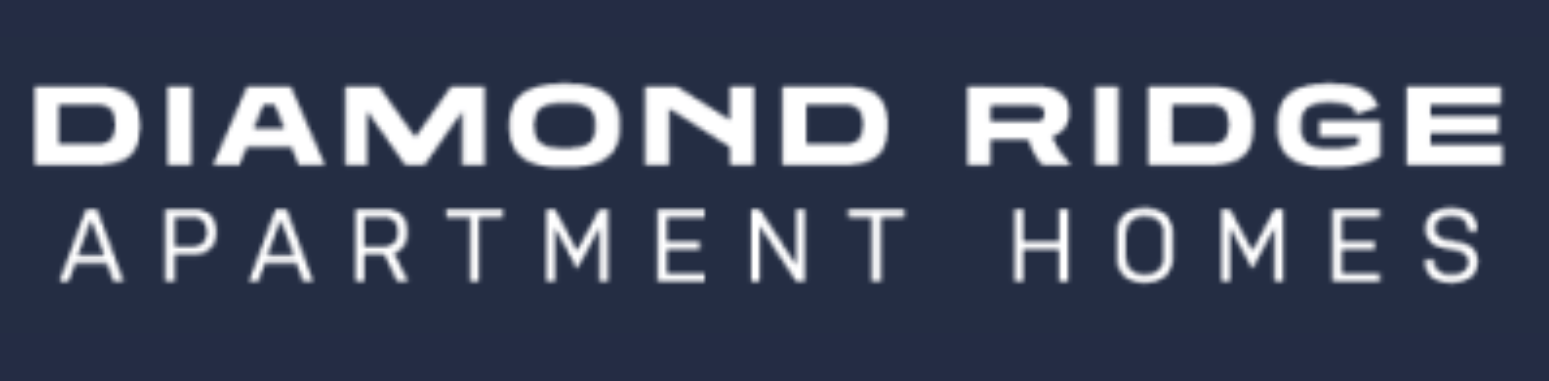 The image is a logo for Diamond Ridge Apartment Homes.