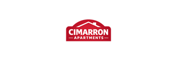 The image is a logo of Cimarron Apartments.