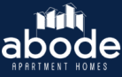 A logo for a company called "abode" that specializes in apartment homes.