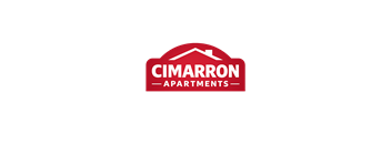 The image is a logo of Cimarron Apartments.