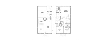 the floor plans for the two floors of the house