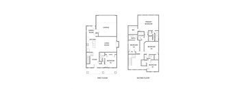 the floor plans for the two floors of the house