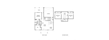 a floor plan of a house with different colored floors
