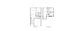 this is a floor plan of a house with two different floor plans