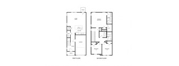 a floor plan of two different floor plans of a house