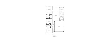 A black and white image of a floor plan for a building.
