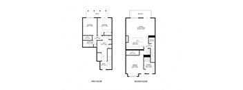 three floor plan of a house with different views of it